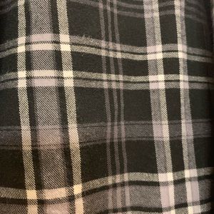 Black and White Flannel Top